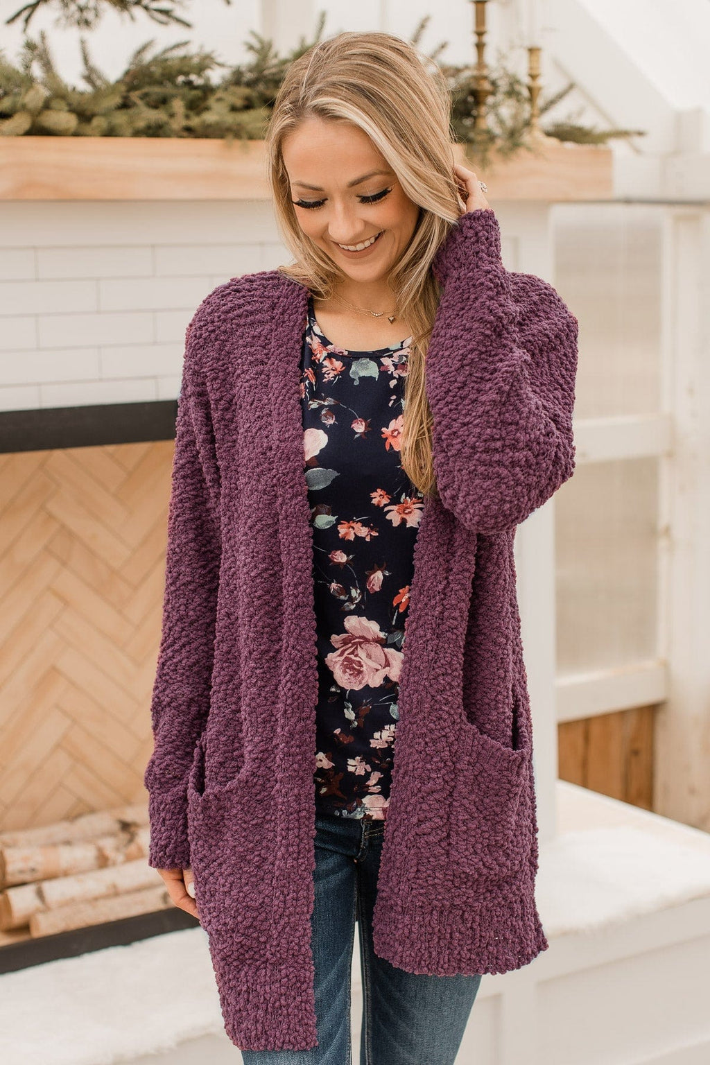 Knit Sweaters Long Popcorn Cardigan Popcorn Knit Sweater Long