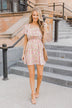 Gentle Morning Breeze Mini Dress- Lilac & Peach