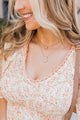 Unmistakable Grace 2 Tiered Necklace- Pink Marble & Gold