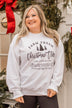 "Farm Fresh Christmas Trees" Graphic Crewneck- White