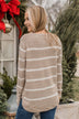 Way Of Life Striped Knit Sweater- Oatmeal & Ivory