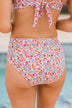 Another Day In Paradise Floral Swim Bottoms- Peach & Ivory