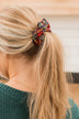 Holiday Cheer Scrunchie- Red Plaid
