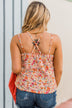 Just A Crush Floral Tank Top- Ivory & Orange