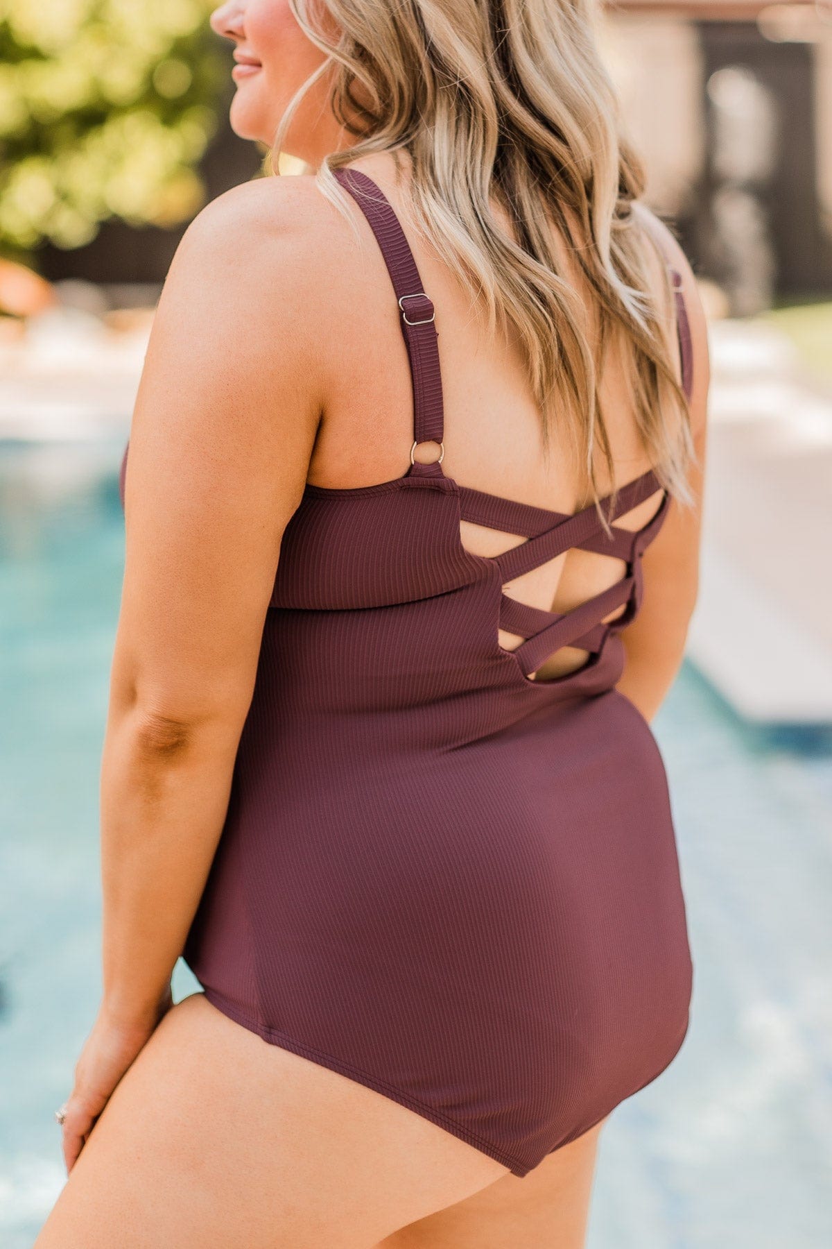 Under The Summer Sun One-Piece Swimsuit- Plum