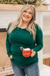 Trust The Timing Long Sleeve Top- Dark Green