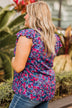 It's A New Day Floral Blouse- Purple, Royal Blue, & Pink