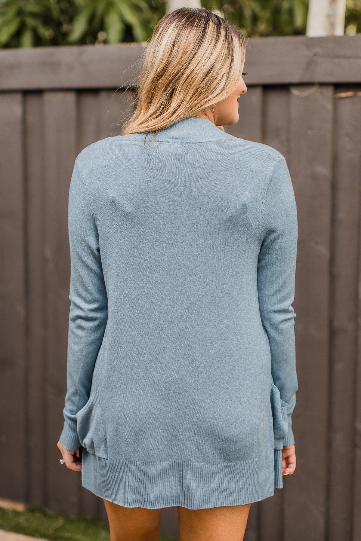 Essential Cardigan- Light Blue