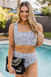 Sweeter Than Sunshine Swim Top- Dalmatian Print