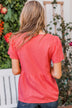 Always Confident Babydoll Button Top- Coral
