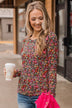 Unexplainable Feelings Floral Knit Top- Black