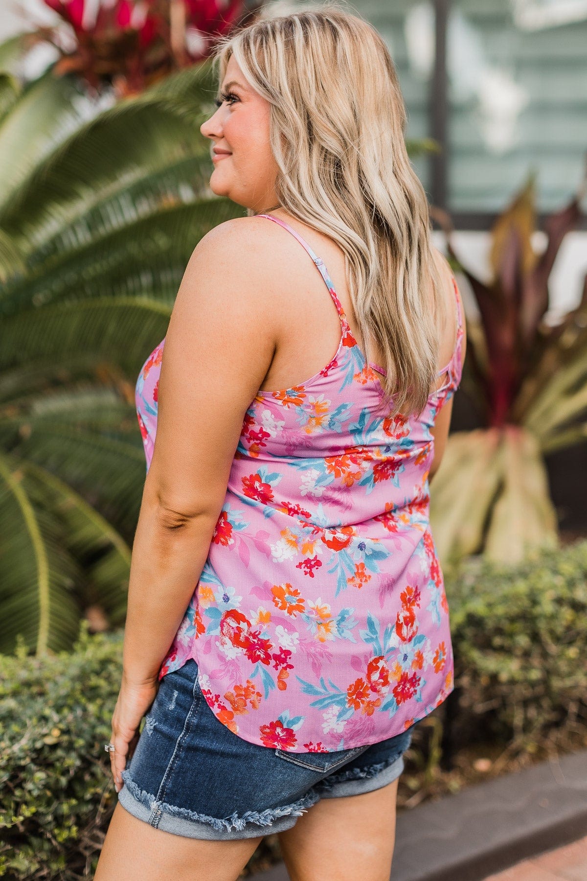 Perfect Days Floral Tank Top- Pink