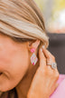Golden Soul Dangle Earrings- Pink