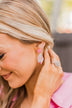 Golden Soul Dangle Earrings- Pink