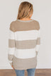May We Meet Again Color Block Sweater- Tan & Ivory