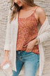 The Cutest Apple In The Orchard Floral Tank Top- Rust