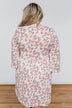 Lean On Me Floral V-Neck Dress- Ivory