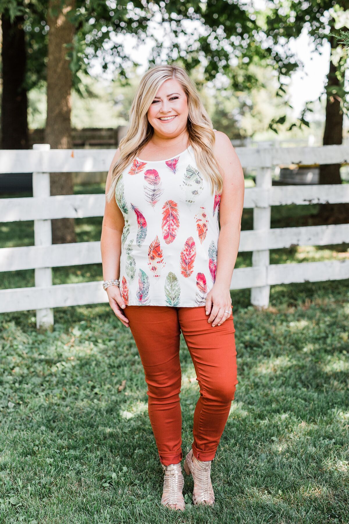 Catching Dreams Aztec Feather Tank Top - Fall