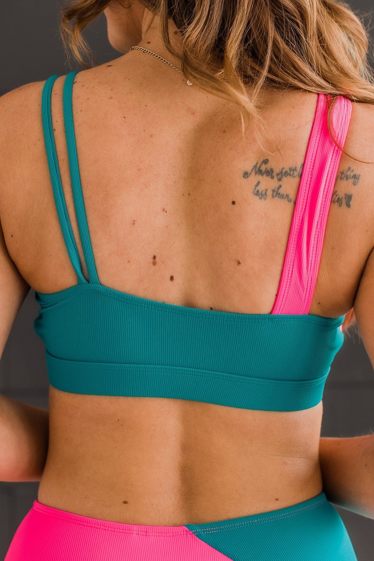 Capture The Coast Swim Top- Neon Pink & Teal
