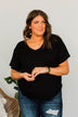 Always Essential V-Neck Top- Black