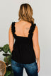 Push Your Buttons Babydoll Tank- Black