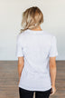 "Happy Mama" Rainbow Graphic Tee- Light Heather Grey