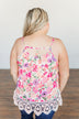 Sweet Memories Floral Tank Top- Blush