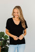 Always Essential V-Neck Top- Black