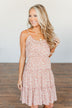 Serene Sights Sleeveless Ruffle Dress- Dusty Mauve