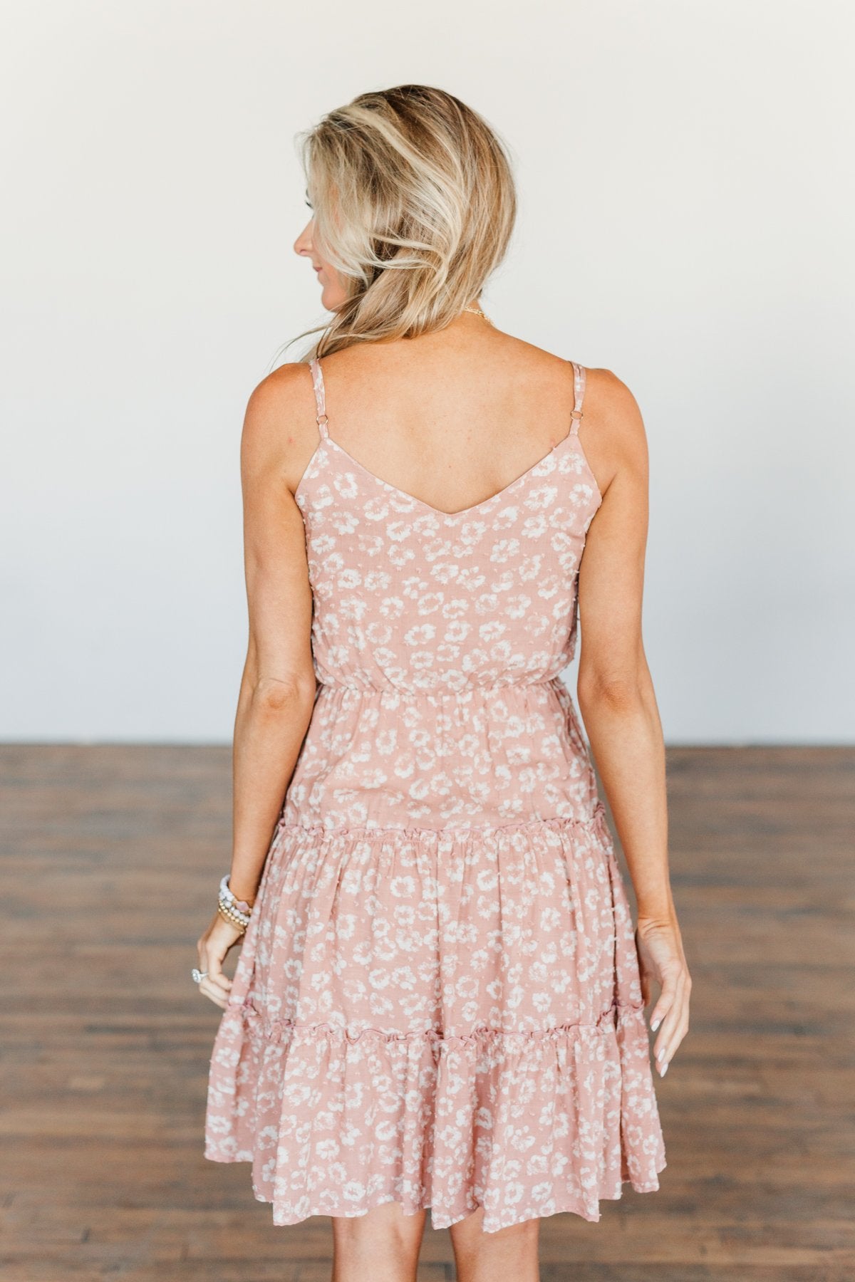 Serene Sights Sleeveless Ruffle Dress- Dusty Mauve