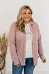 Thread & Supply Free Falling Lightweight Button Down Jacket- Blush