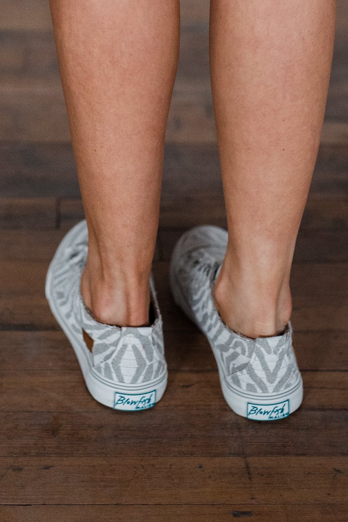 Blowfish Play Sneakers- Off White Zebra Print