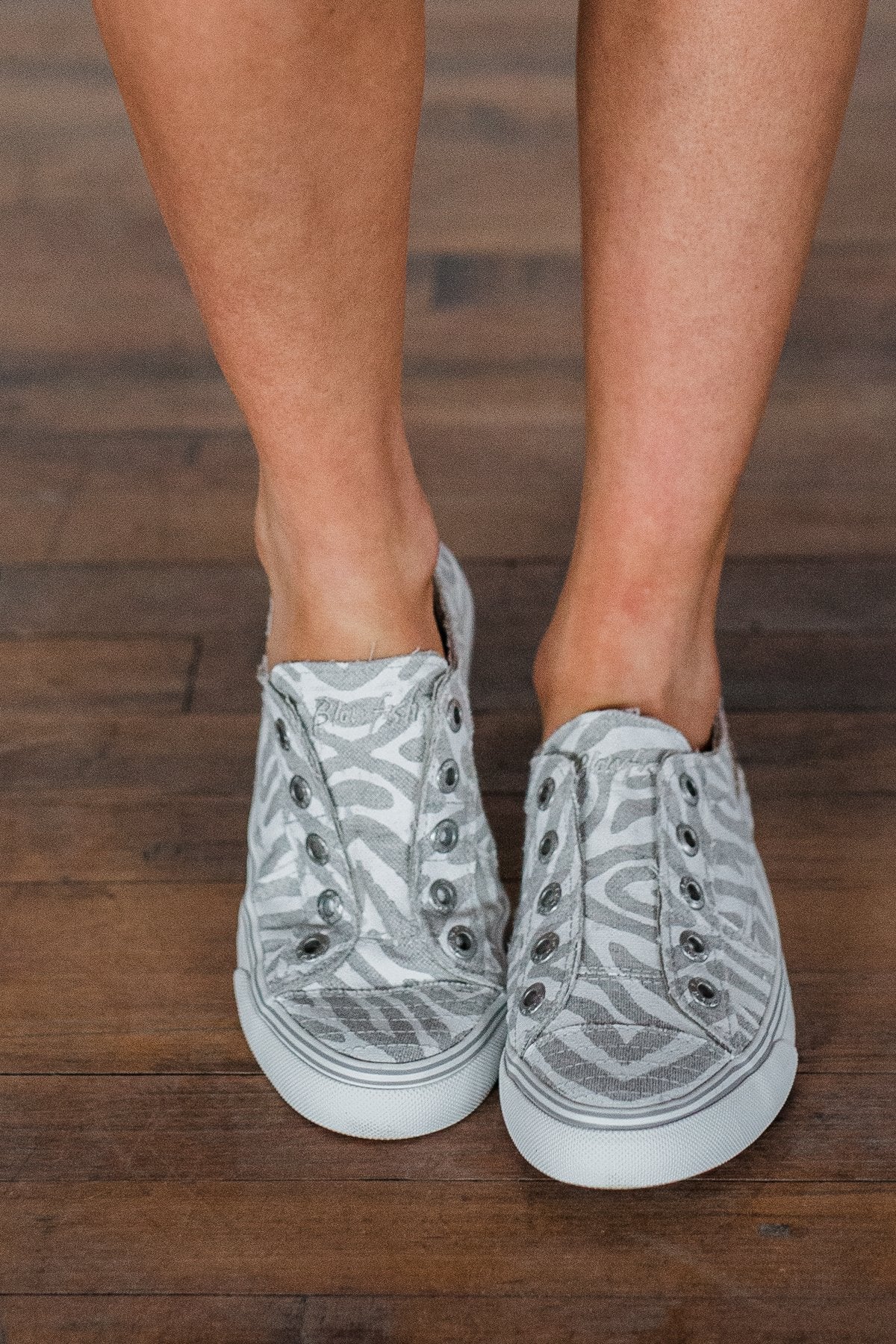 Blowfish Play Sneakers- Off White Zebra Print