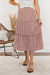 Walk Through The Prairie Floral Skirt- Rust