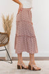 Walk Through The Prairie Floral Skirt- Rust