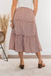 Walk Through The Prairie Floral Skirt- Rust