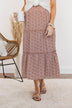 Walk Through The Prairie Floral Skirt- Rust