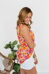 Afternoon Delight Floral Tank- Fuchsia