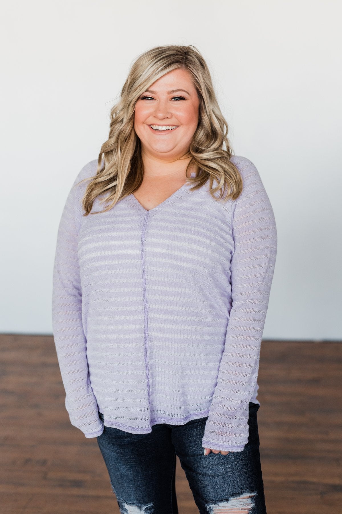 Find Me By The Flowers Knit Sweater- Lilac