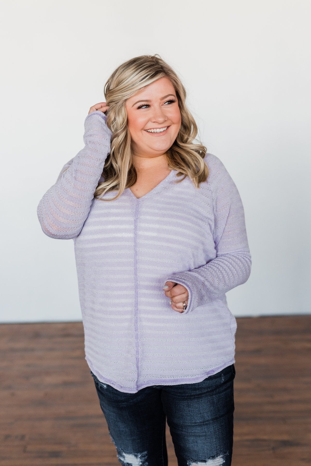 Find Me By The Flowers Knit Sweater- Lilac
