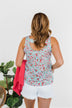 Cricket Chirps Floral Tank- Sky Blue