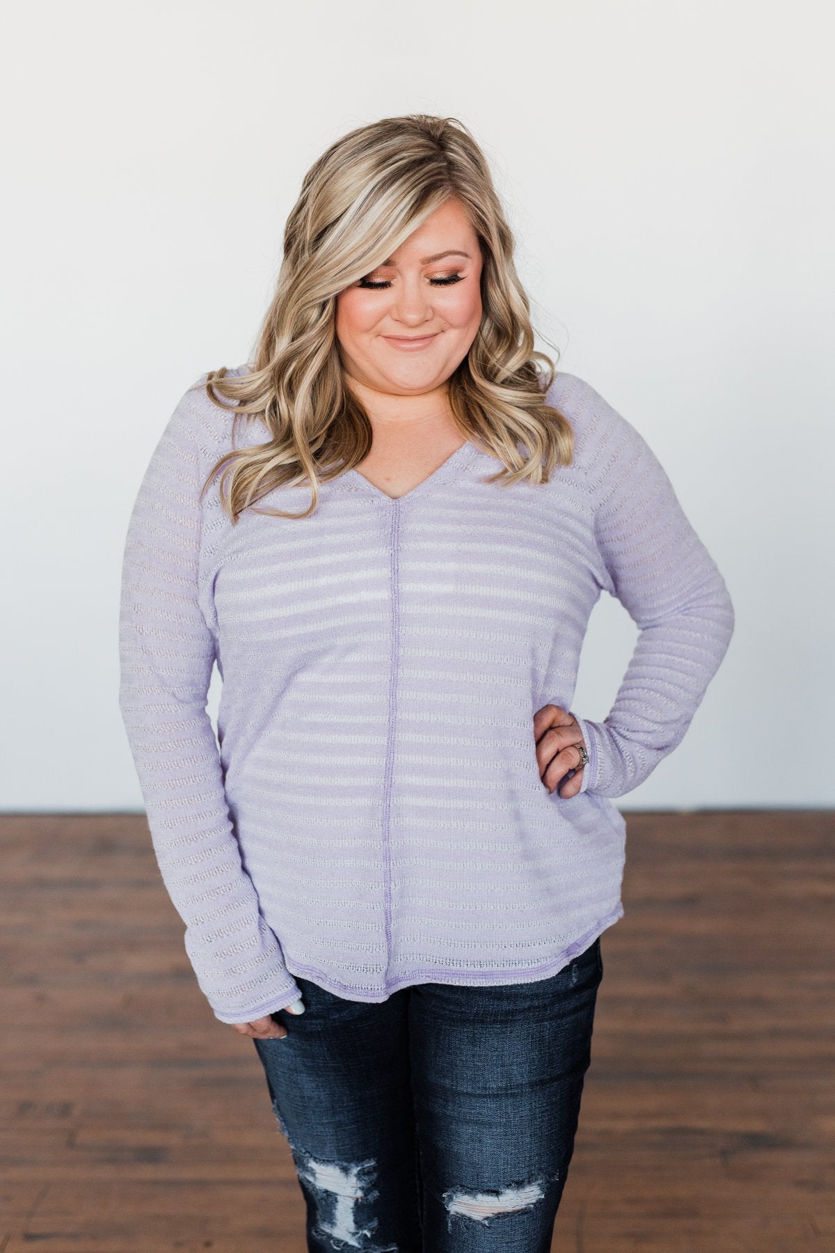 Find Me By The Flowers Knit Sweater- Lilac
