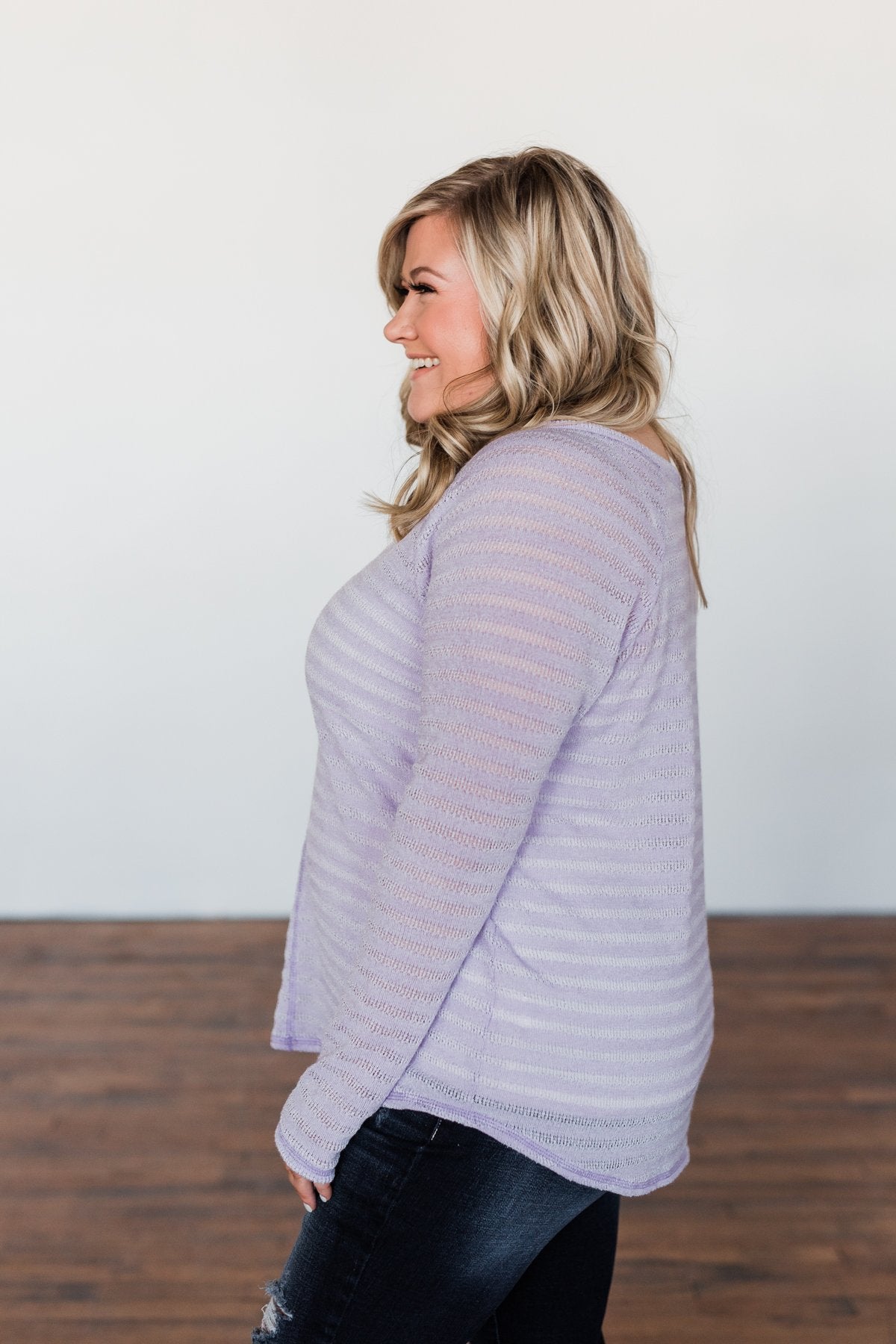 Find Me By The Flowers Knit Sweater- Lilac