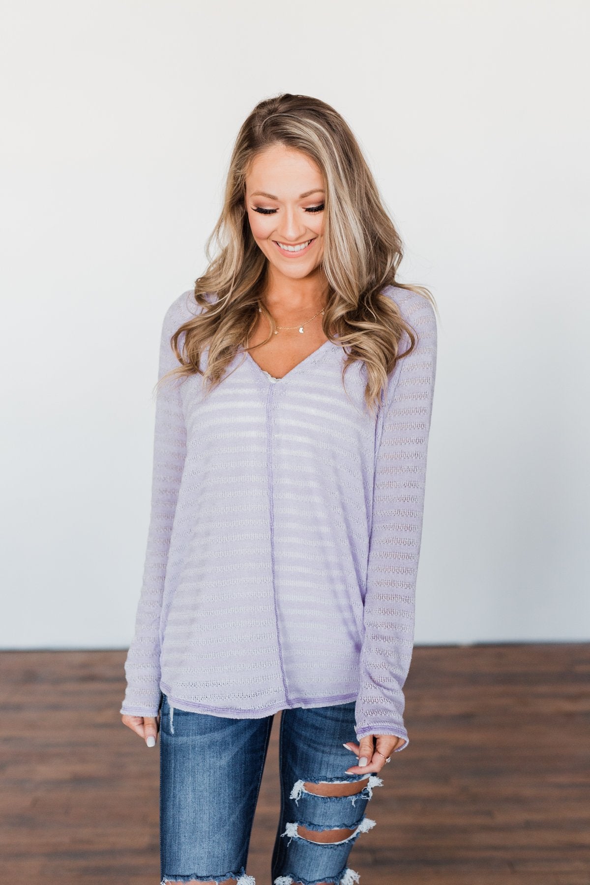 Find Me By The Flowers Knit Sweater- Lilac