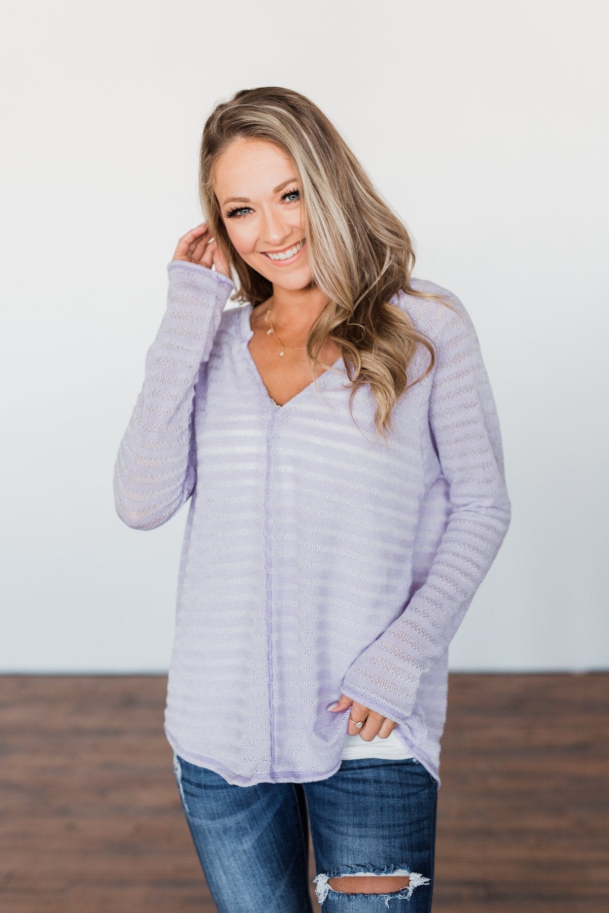 Find Me By The Flowers Knit Sweater- Lilac