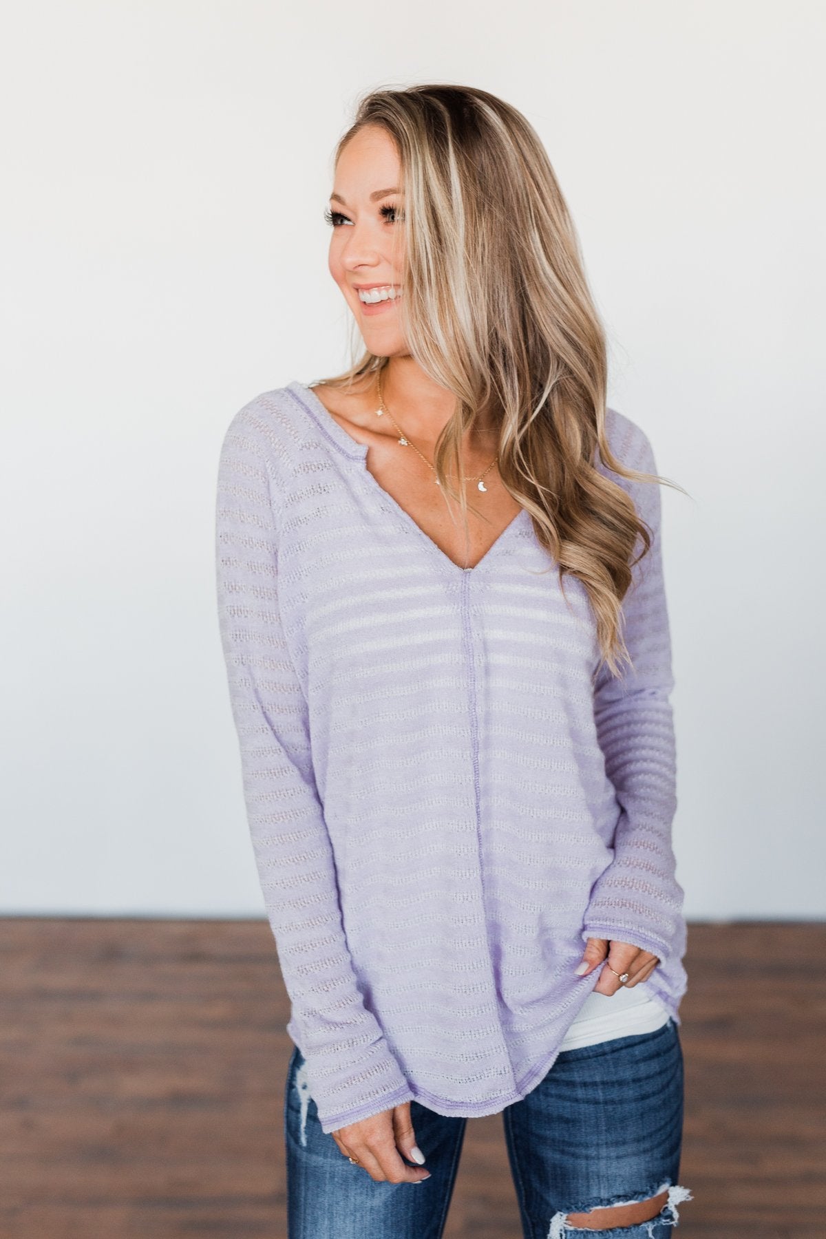 Find Me By The Flowers Knit Sweater- Lilac