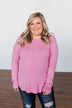 Butter Me Up Sweater- Bubblegum Pink