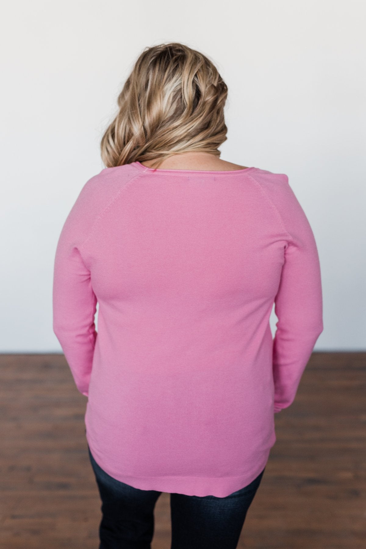 Butter Me Up Sweater- Bubblegum Pink