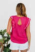 Someone You Adore Flutter Sleeve Blouse- Fuchsia