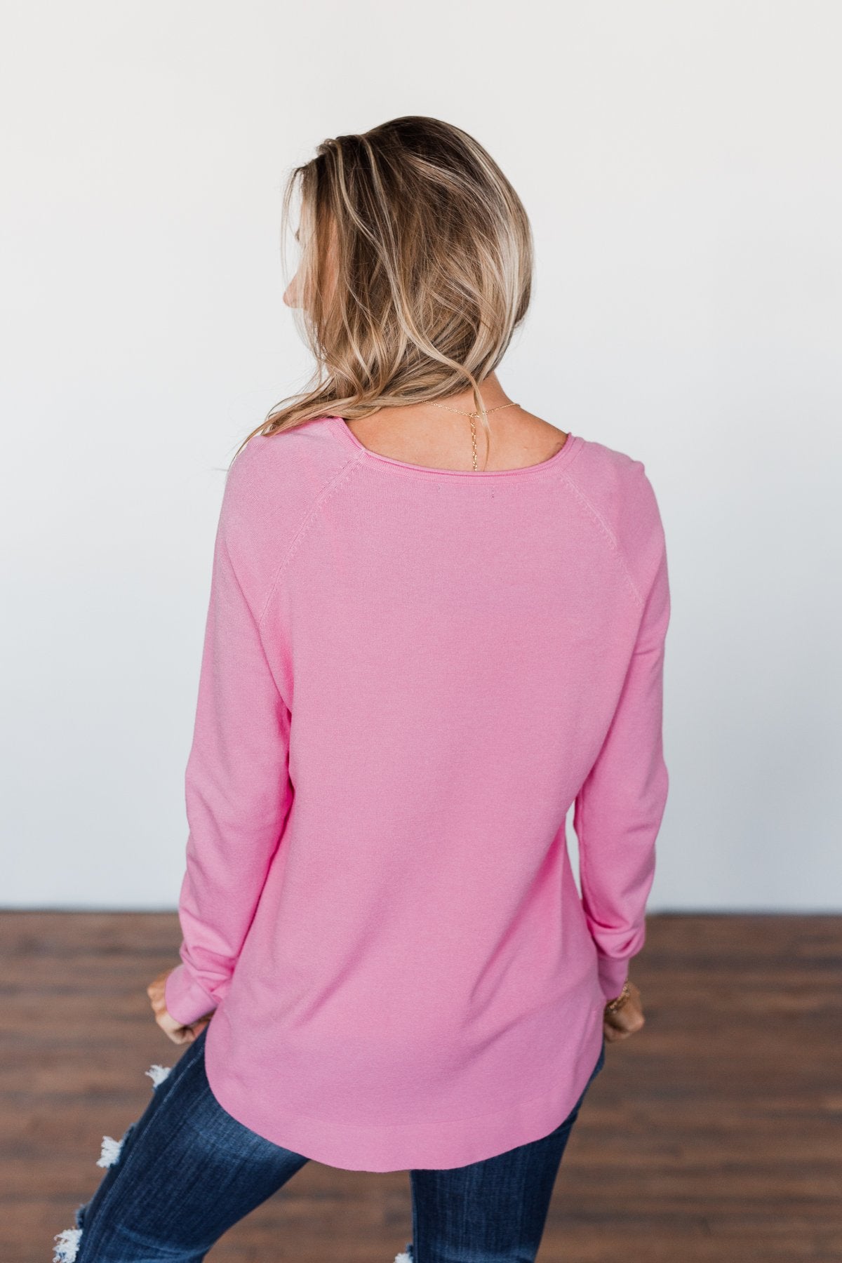 Butter Me Up Sweater- Bubblegum Pink
